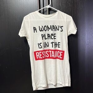 A Woman’s Place is in the Resistance Tee - Small - White